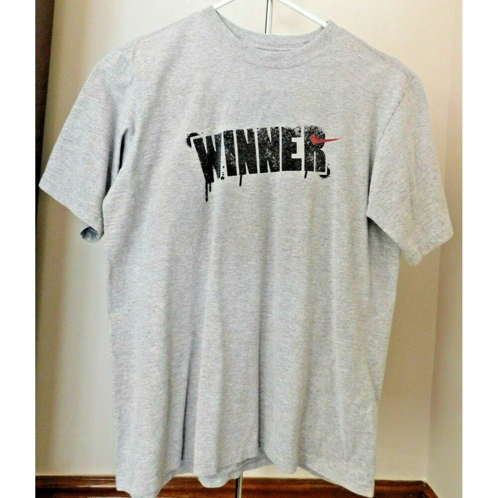 Nike Shirt Boys Gray Short Sleeve Winner Tee Size Youth Large